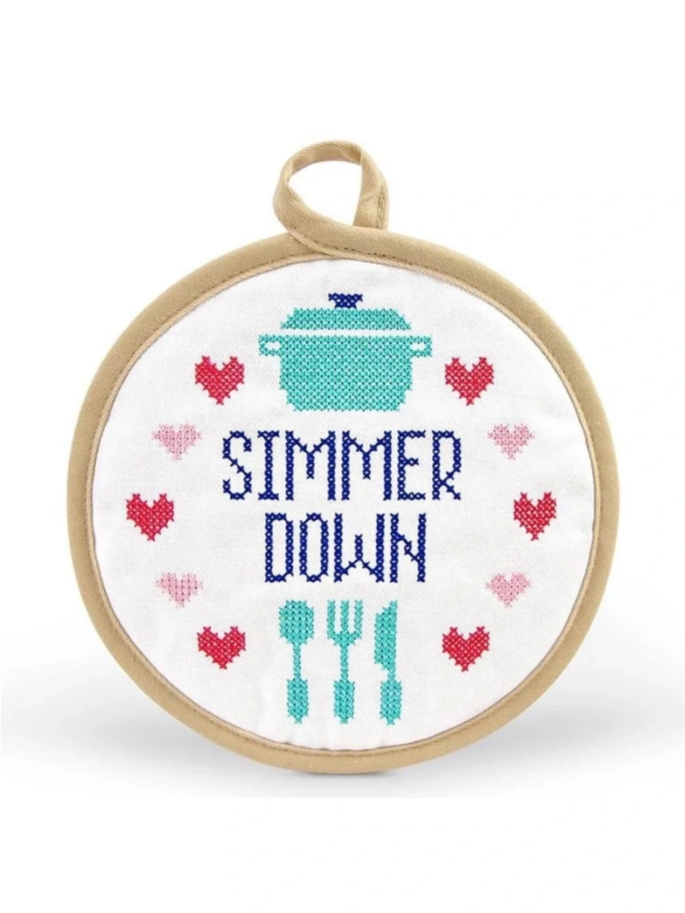 Genuine Fred Simmer Down In Stitches Pot Holder NWT